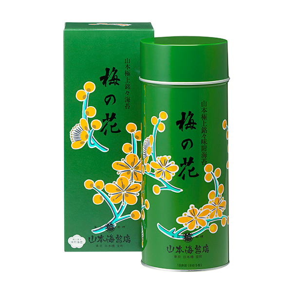 〈山本海苔店〉梅の花味附海苔小缶（緑缶）