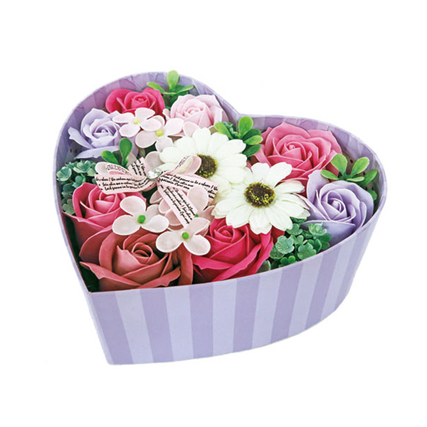 花のカタチの入浴剤 ハートボックス パープル 近鉄百貨店ネットショップ