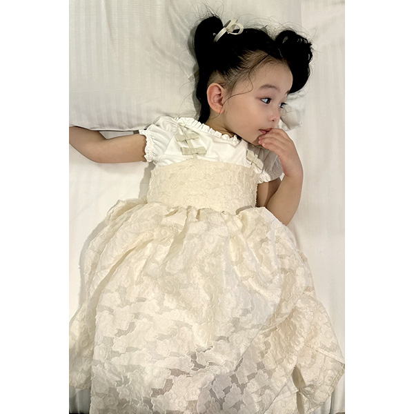 qRosy luce/[W[[`FrKIDS  CAMI DRESS@(WHITE)