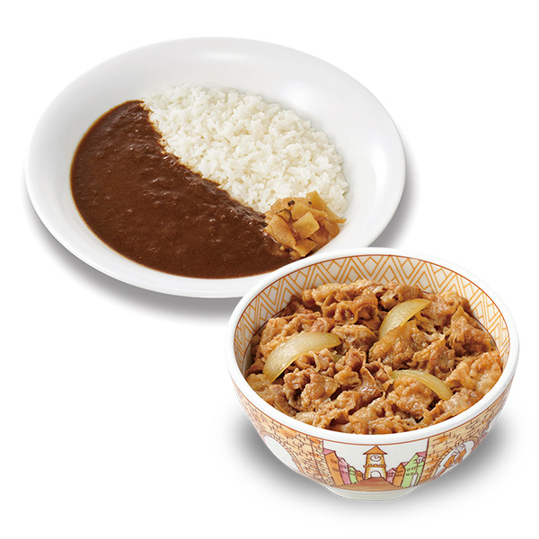 100.◇すき家 牛丼の具・横濱カレーセット