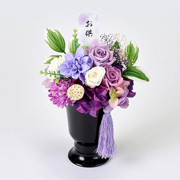 ●〈BLANC hanna/ブランハンナ〉お盆の花「プリザーブドフラワー/儚花(はかなばな)」線香セット
