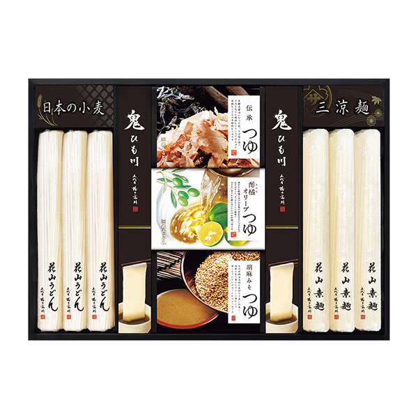 花山うどん 三種のつゆで味わう老舗の三涼麺