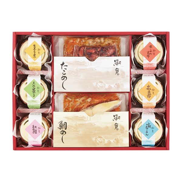 潮倉 瓶佃煮・鯛めし・たこめし詰合せ