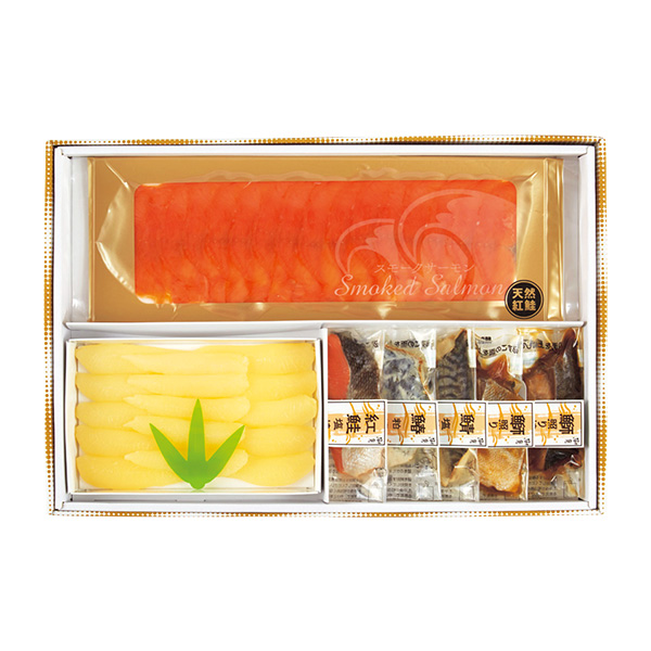 ◆加藤水産 かずのこ・焼魚・スモークサーモン詰合せ