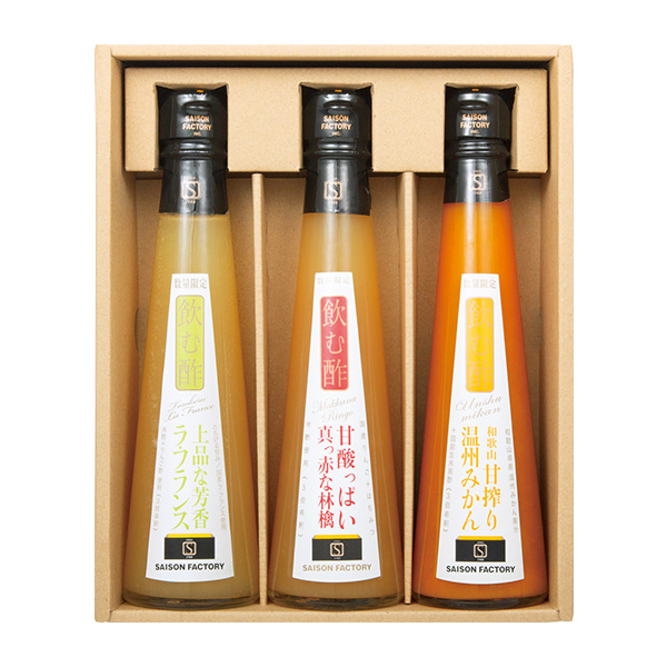 セゾンファクトリー 冬の飲む酢3本詰合せ