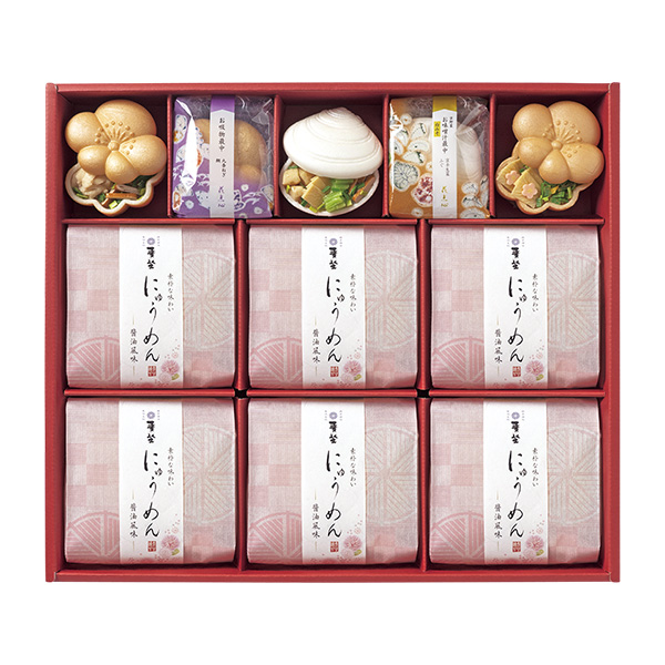 〈麦坐×辻が花〉即席手延べにゅうめん・お吸物最中詰合せ