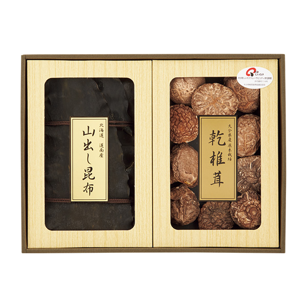 大分産椎茸・道南産山出し昆布詰合せ