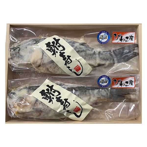◆草津店取扱い商品〈奥村佃煮〉鮒寿し(子持)2尾セット