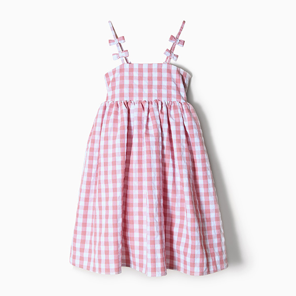 qRosy luce/[W[[`FrKIDS GINGHAM CHECK CAMI DRESS@(PINK)