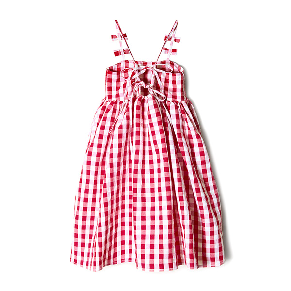 qRosy luce/[W[[`FrKIDS GINGHAM CHECK CAMI DRESS@(RED)