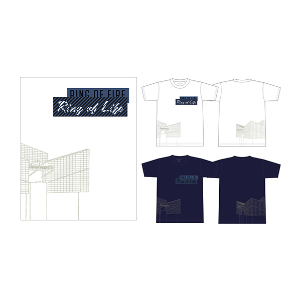 〈海遊館〉海遊館建物グラフィックTシャツ/ネイビー