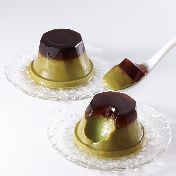 鶴屋吉信 黒糖わらび抹茶プリン（6個入）