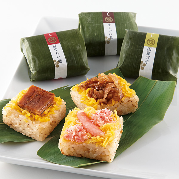 ◇金沢・芝寿し 笹蒸し寿し3種詰合せ