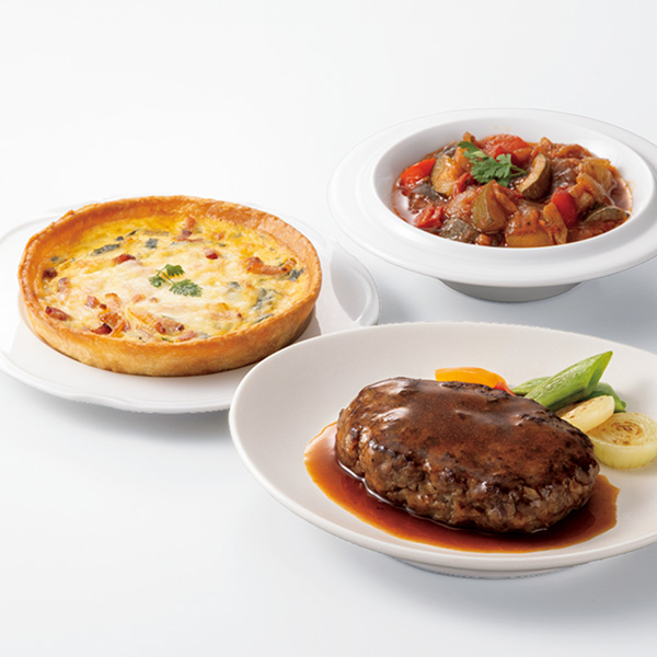 ◇RFFF 牛肉の旨みに満ちたハンバーグステーキ＆2種デリセット