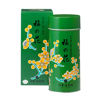 〈山本海苔店〉梅の花味附海苔中缶（緑缶）